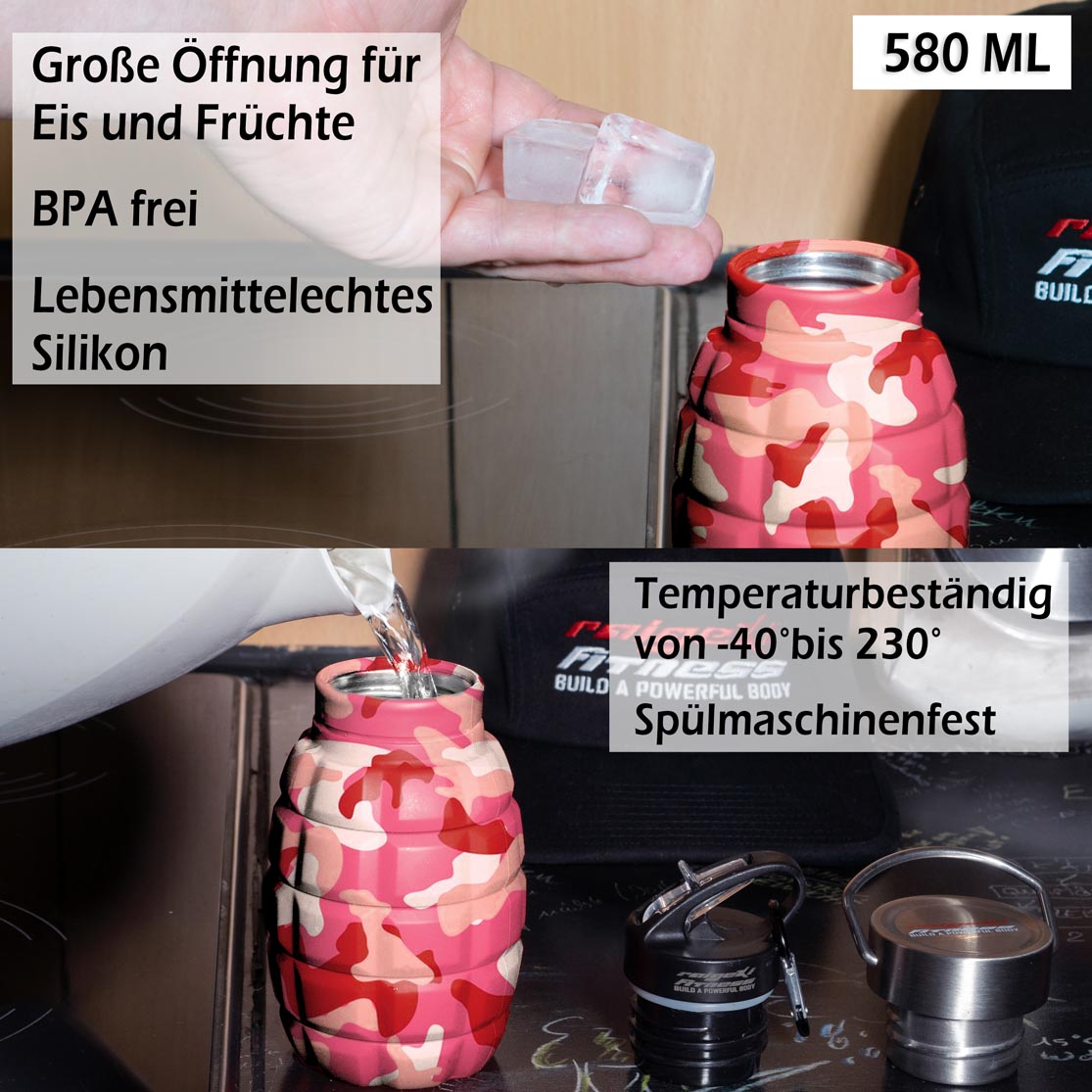 Faltbare Trinkflasche Granate 580ml